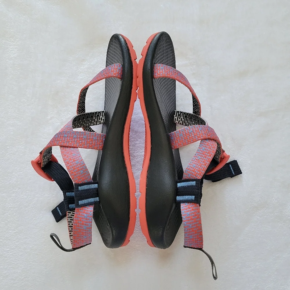 Chaco‎ Z/1 Classic Sandals Kids Size 5 Coral Blue Patterned